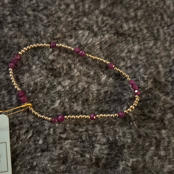 NWT ENEWTON Hope Unwritten Gemstone 2mm Bead Bracelet - Ruby - Picture 3 of 4